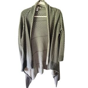 LOGO Lori Goldstein Long Sleeve Open Sweater Cardigan